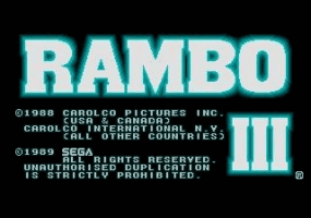Rambo III Title Screen
